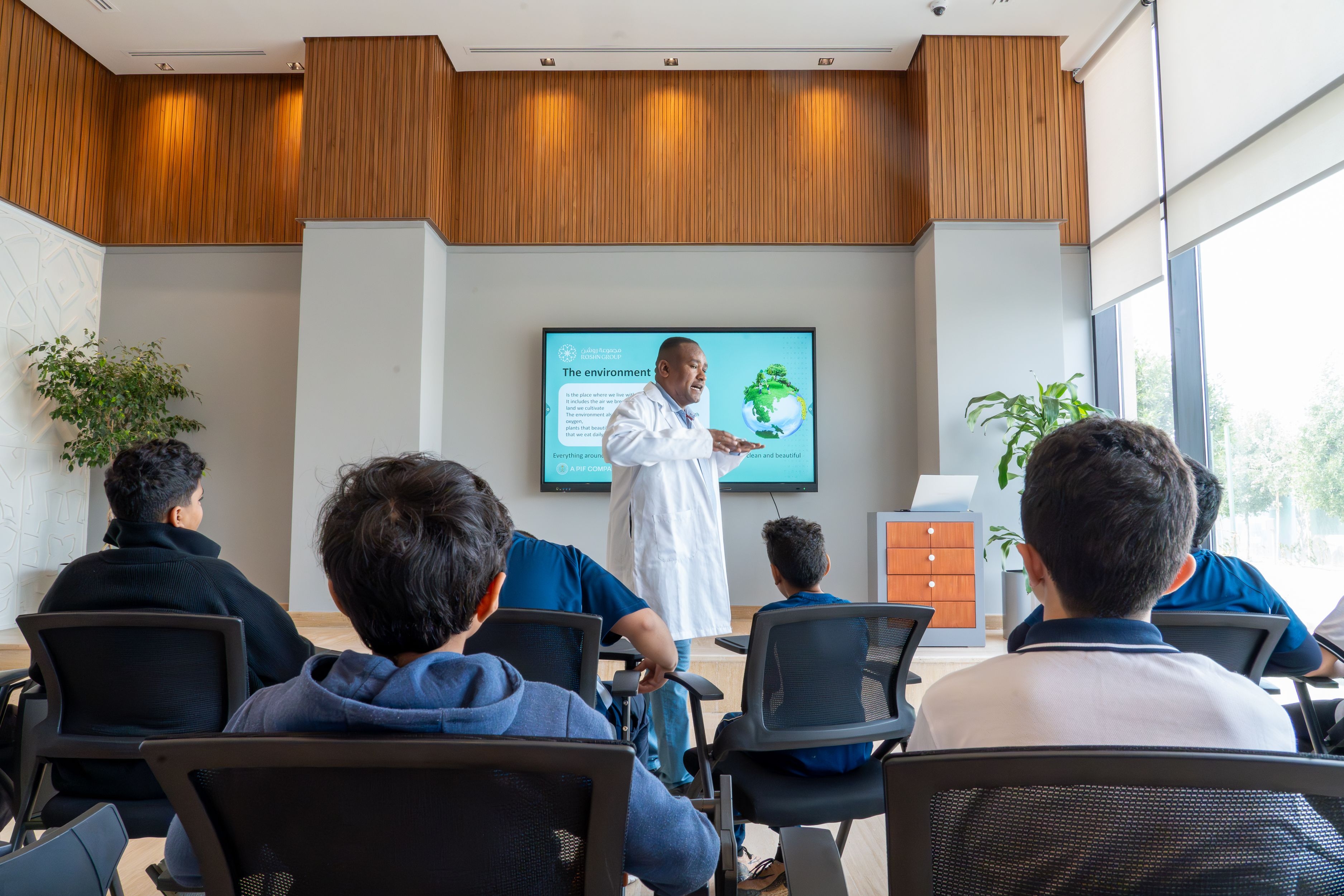 Students at ROSHN Green Initiative Center