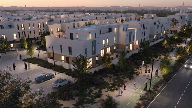 Aerial shot of AlAROUS | لقطة جوية لمجتمع العروس